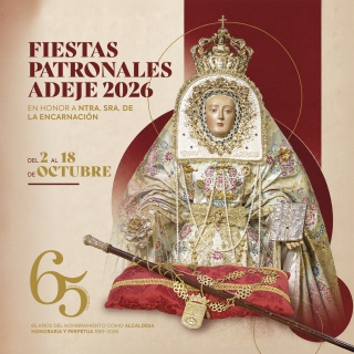 Programa Fiestas Patronales Adeje 2026. EN HONOR A NTRA. SRA. DE LA ENCARNACIÓN