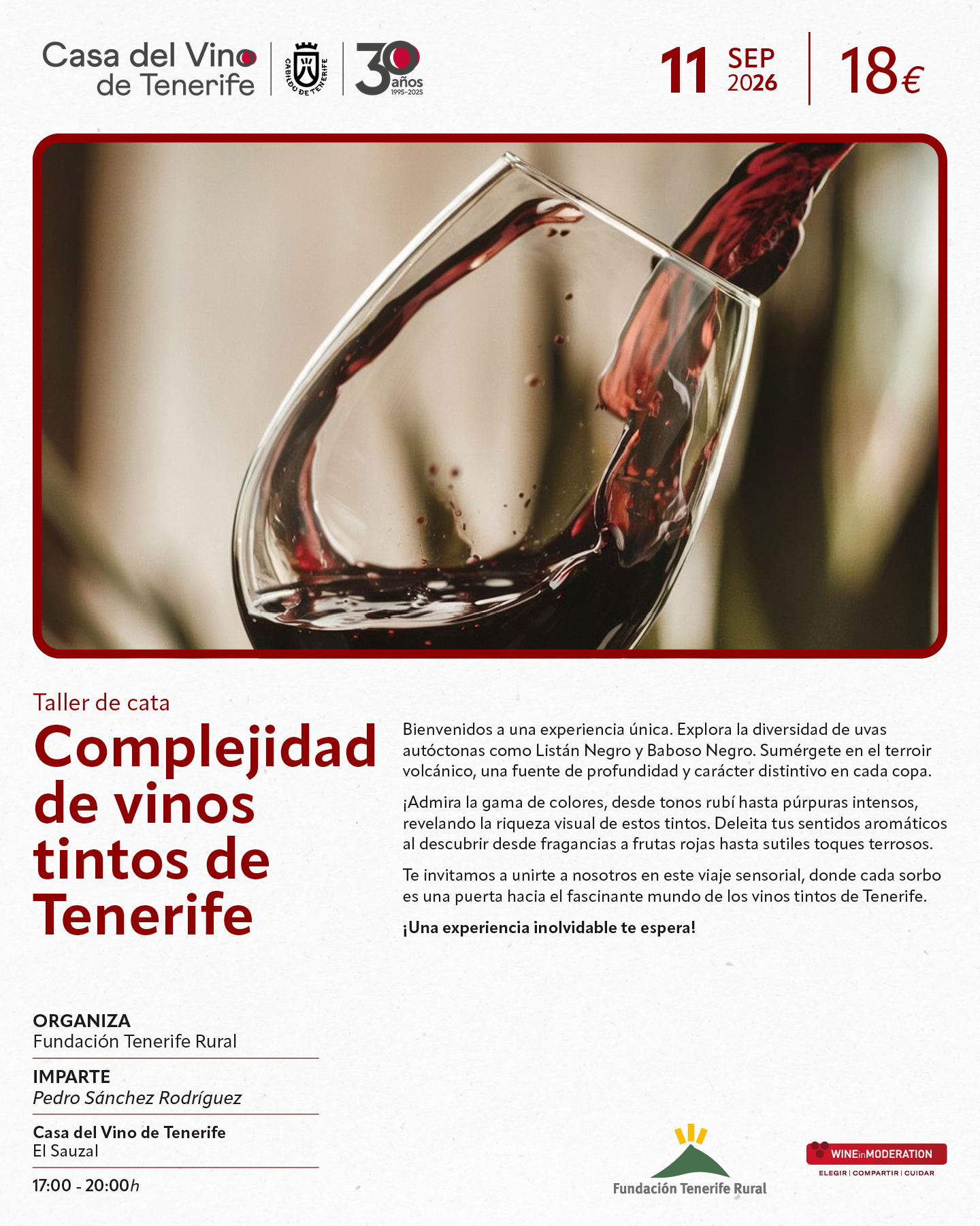 Taller de Cata de Vinos Tintos de Tenerife. Precursores aromáticos tintos