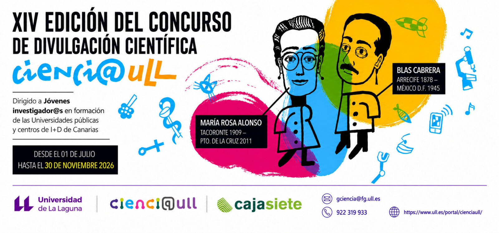 XIV edición del Concurso de Divulgación Científica de la Universidad de La Laguna para la juventud científica