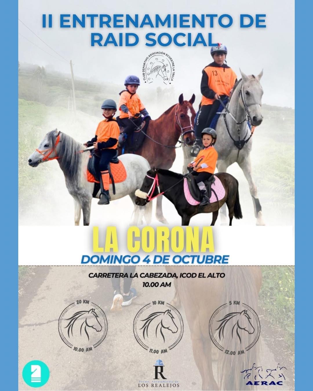 II Entrenamiento de Raid Hípico Social La Corona