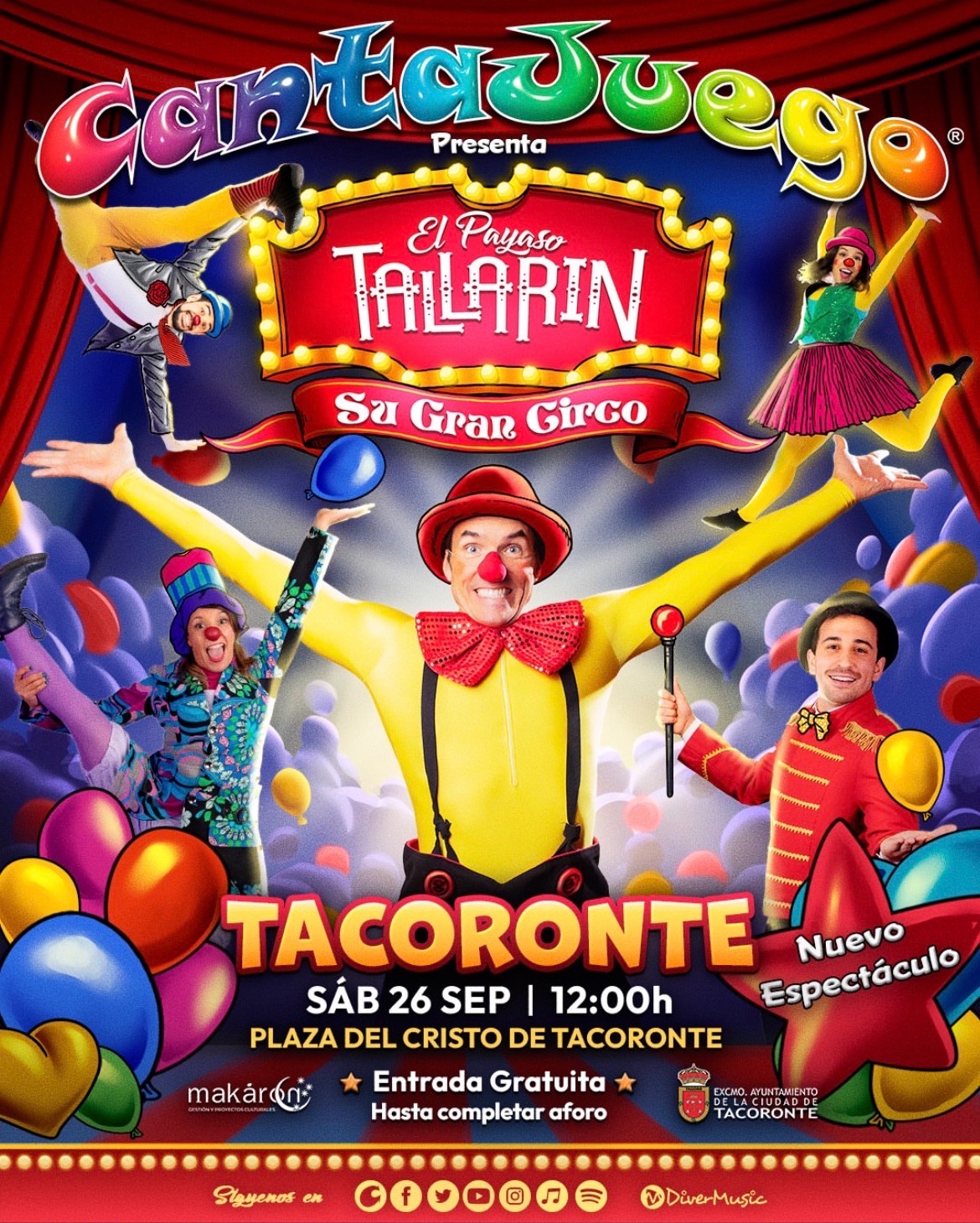 CantaJuego presenta El Payaso Tallarín: Su Gran Circo