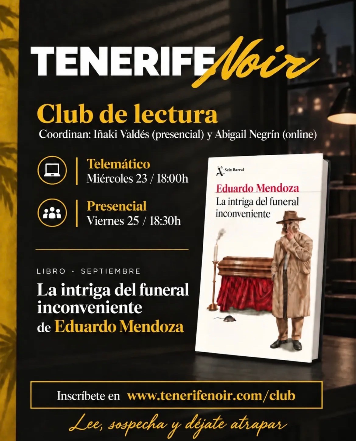 Club de Lectura Tenerife Noir: La intriga del funeral inconveniente