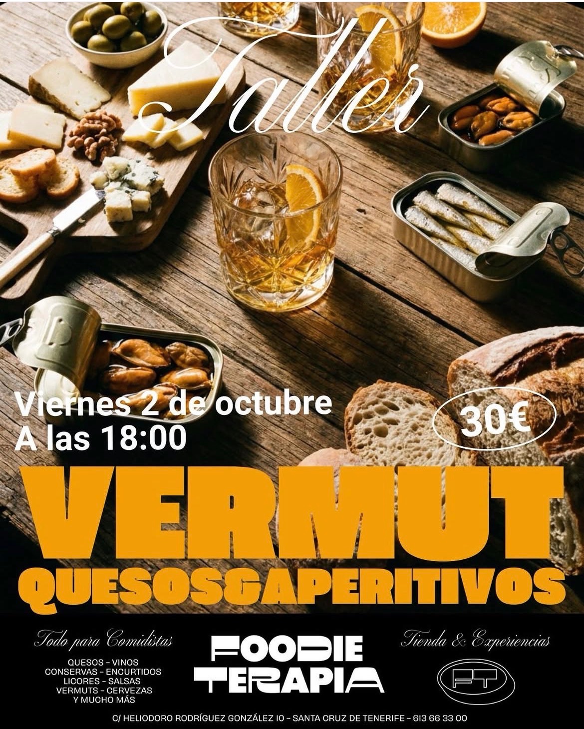 Vermuterapia: taller de vermut, quesos y aperitivos